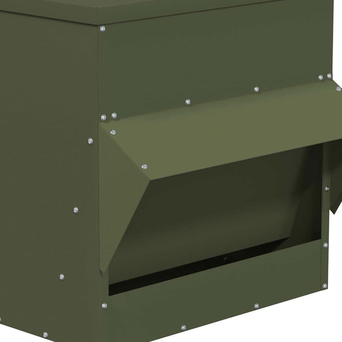 Feeder pentru pui Verde măsliniu 40,5 x 45 x 41 cm - WALTI WALTI