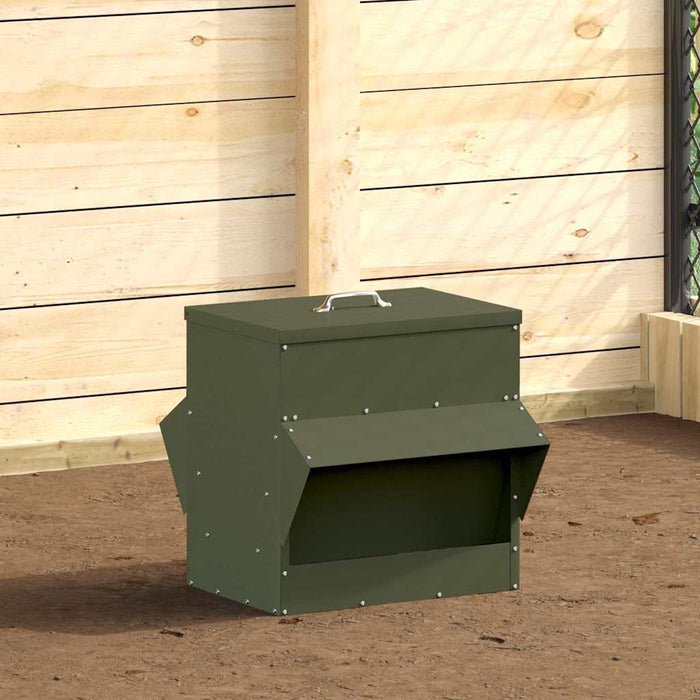 Feeder pentru pui Verde măsliniu 40,5 x 45 x 41 cm - WALTI WALTI