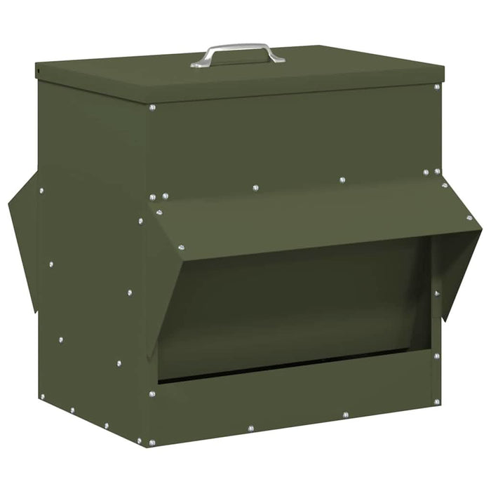 Feeder pentru pui Verde măsliniu 40,5 x 45 x 41 cm - WALTI WALTI