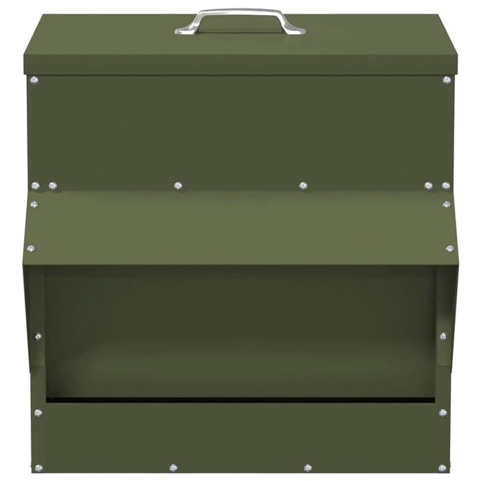 Feeder pentru pui Verde măsliniu 40,5 x 45 x 41 cm - WALTI WALTI