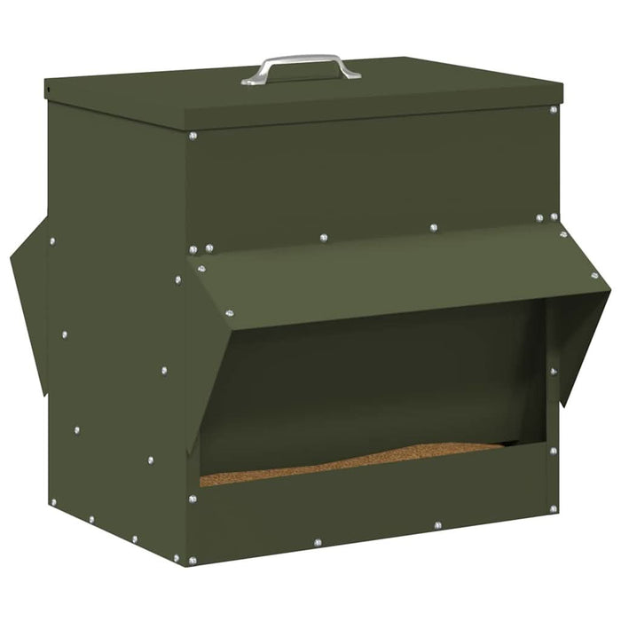 Feeder pentru pui Verde măsliniu 40,5 x 45 x 41 cm - WALTI WALTI