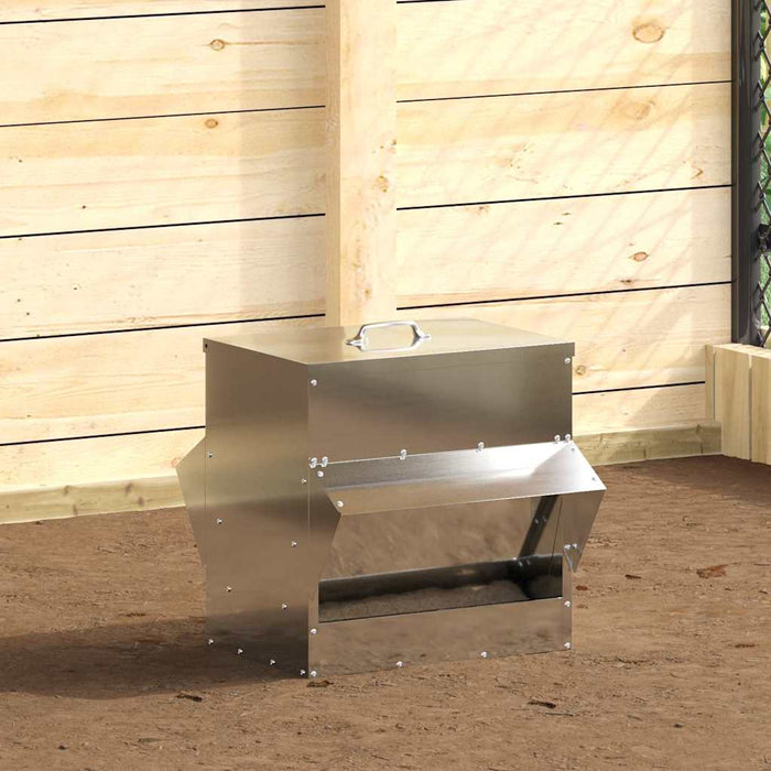 Feeder pentru pui Argintiu 40,5 x 45 x 41 cm Oțel Galvanizat - WALTI WALTI