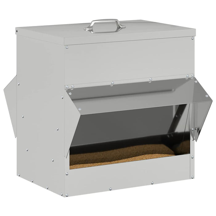 Feeder pentru pui Argintiu 40,5 x 45 x 41 cm Oțel Galvanizat - WALTI WALTI