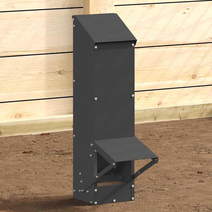 Feeder pentru pui Negru 13 x 12 x 51 cm Oțel Laminat la Rece - WALTI WALTI