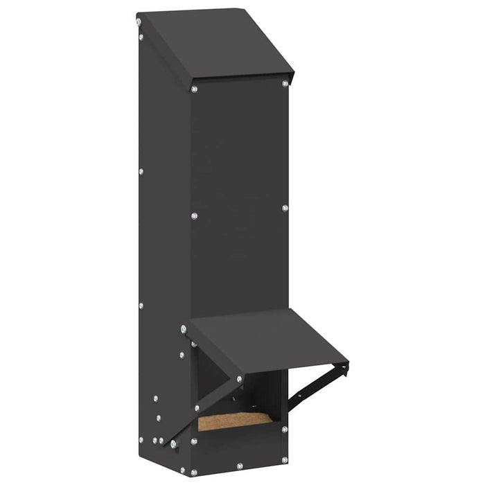 Feeder pentru pui Negru 13 x 12 x 51 cm Oțel Laminat la Rece - WALTI WALTI