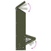Feeder pentru pui Verde măsliniu 13 x 12 x 51 cm - WALTI WALTI