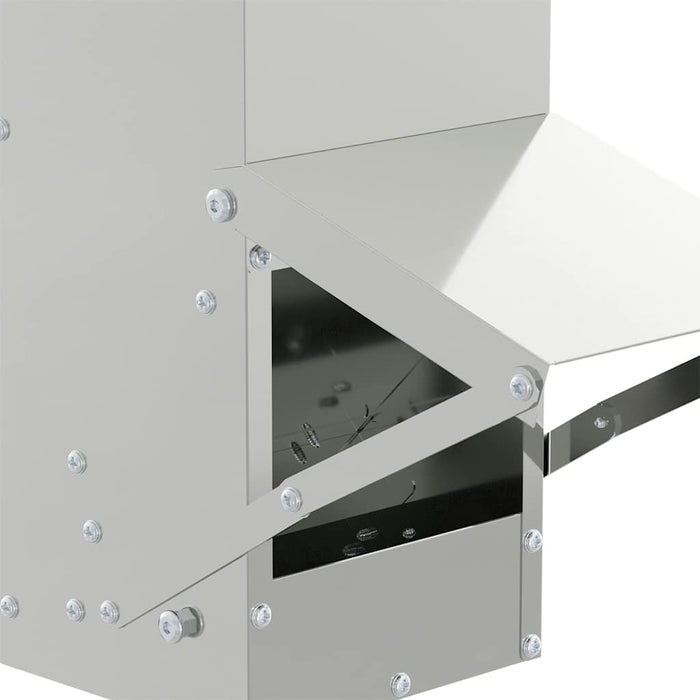 Feeder pentru pui Argintiu 13 x 12 x 51 cm Oțel Galvanizat - WALTI WALTI