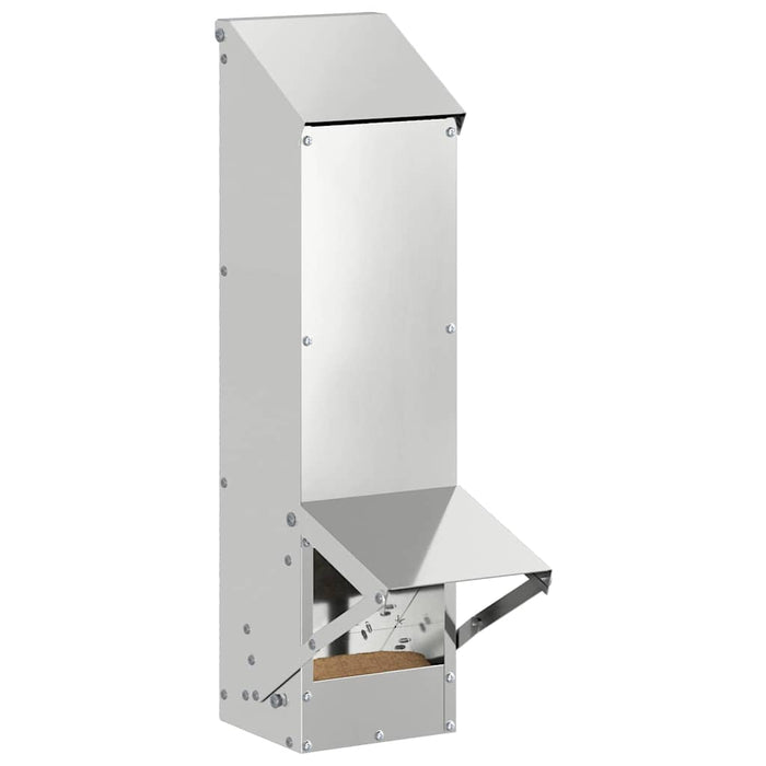 Feeder pentru pui Argintiu 13 x 12 x 51 cm Oțel Galvanizat - WALTI WALTI