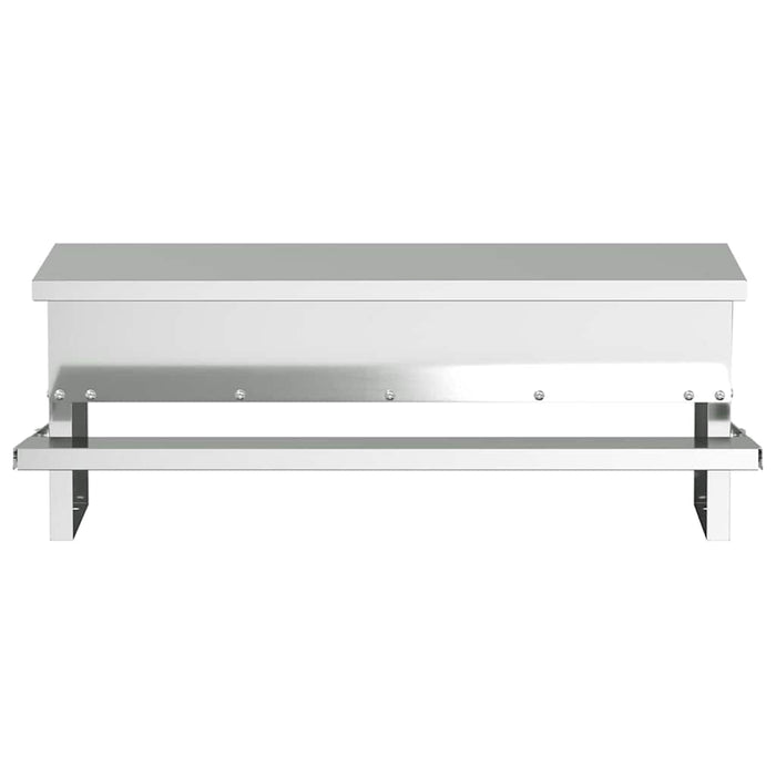 Hrănitor cu pedale pentru pui Argintiu 48,5 x 39,5 x 19 cm - WALTI WALTI