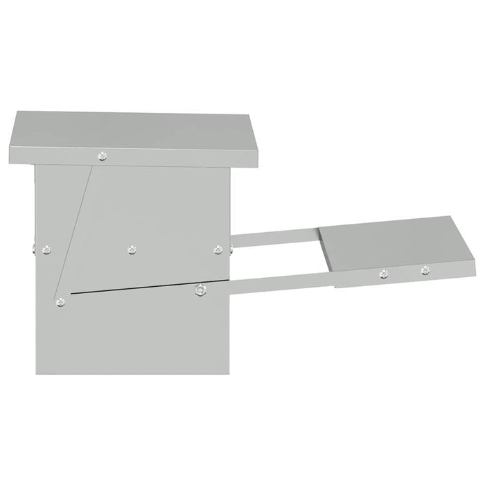 Hrănitor cu pedale pentru pui Argintiu 48,5 x 39,5 x 19 cm - WALTI WALTI