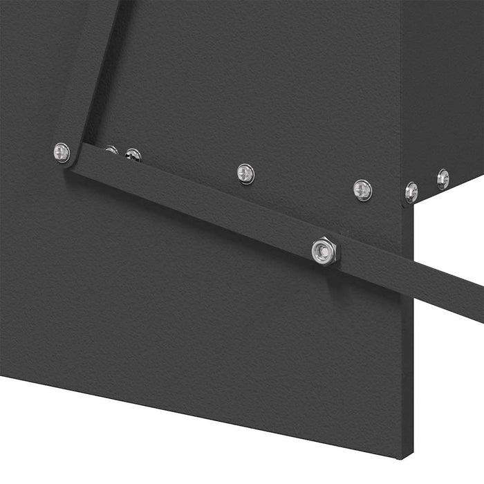 Hrănitor cu pedale pentru pui Negru 75 x 53 x 20,5 cm - WALTI WALTI