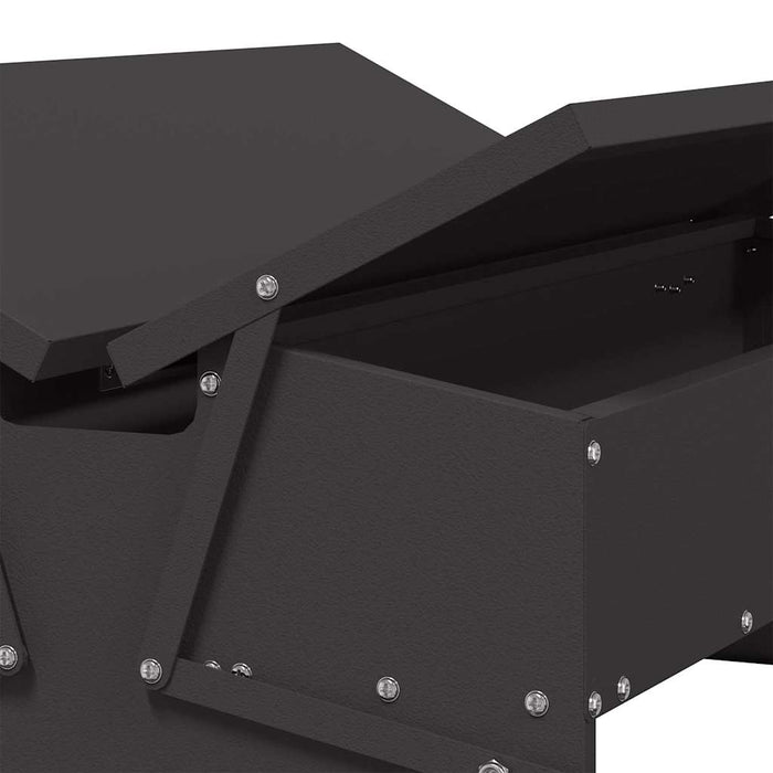 Hrănitor cu pedale pentru pui Negru 75 x 53 x 20,5 cm - WALTI WALTI