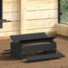 Hrănitor cu pedale pentru pui Negru 75 x 53 x 20,5 cm - WALTI WALTI