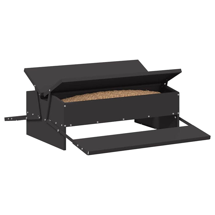 Hrănitor cu pedale pentru pui Negru 75 x 53 x 20,5 cm - WALTI WALTI