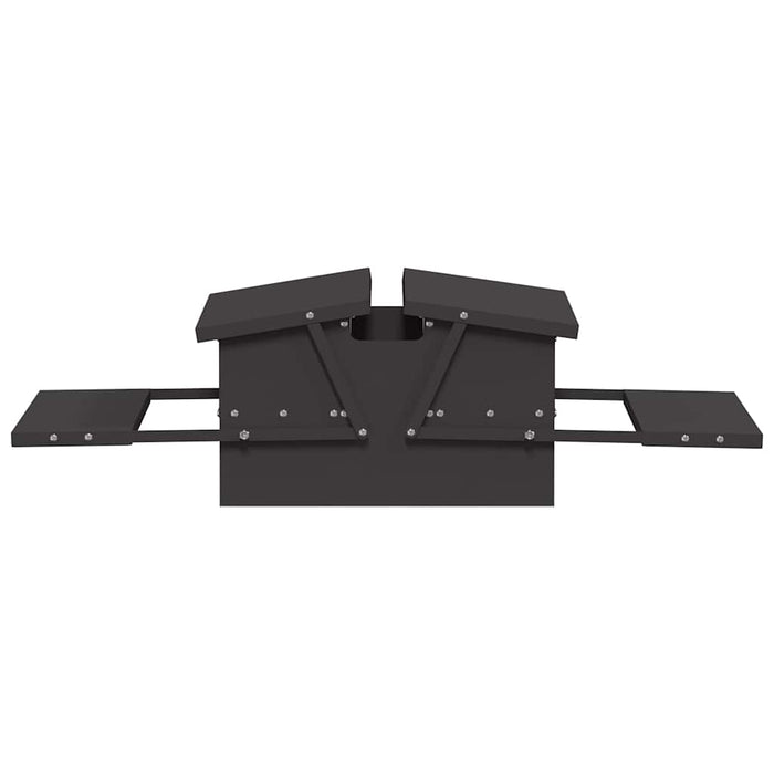 Hrănitor cu pedale pentru pui Negru 75 x 53 x 20,5 cm - WALTI WALTI
