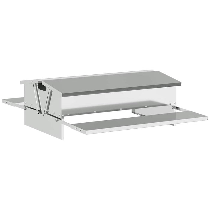 Hrănitor cu pedale pentru pui Argintiu 75 x 53 x 20,5 cm - WALTI WALTI