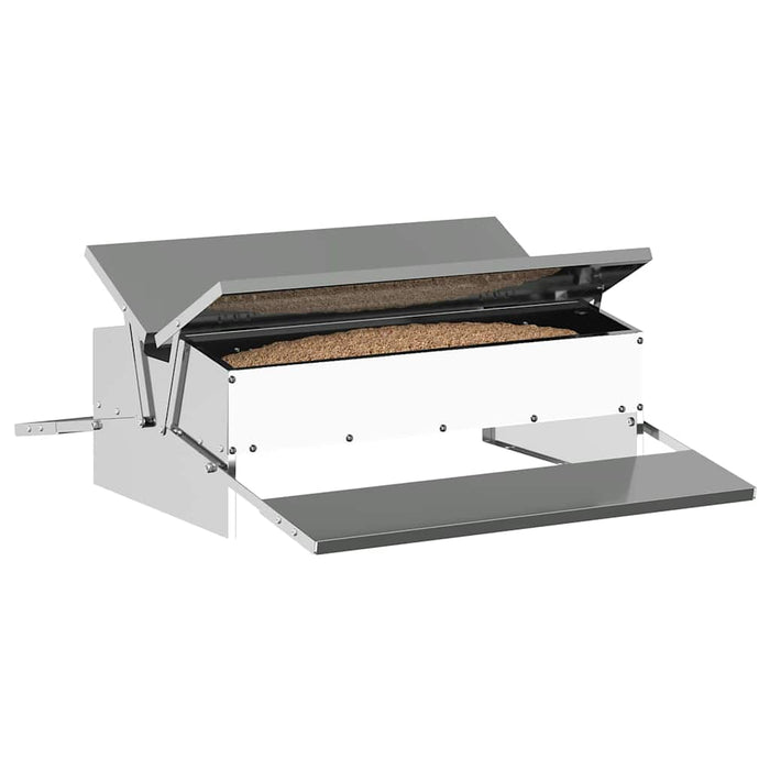 Hrănitor cu pedale pentru pui Argintiu 75 x 53 x 20,5 cm - WALTI WALTI