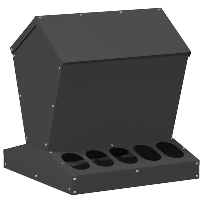 Feeder pentru pui Negru 40 x 40 x 45 cm Oțel Laminat la Rece - WALTI WALTI