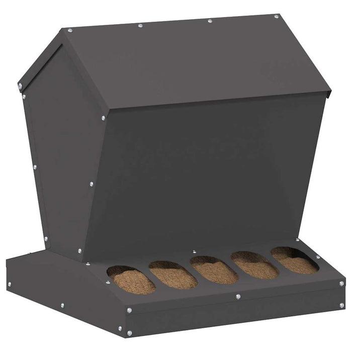 Feeder pentru pui Negru 40 x 40 x 45 cm Oțel Laminat la Rece - WALTI WALTI