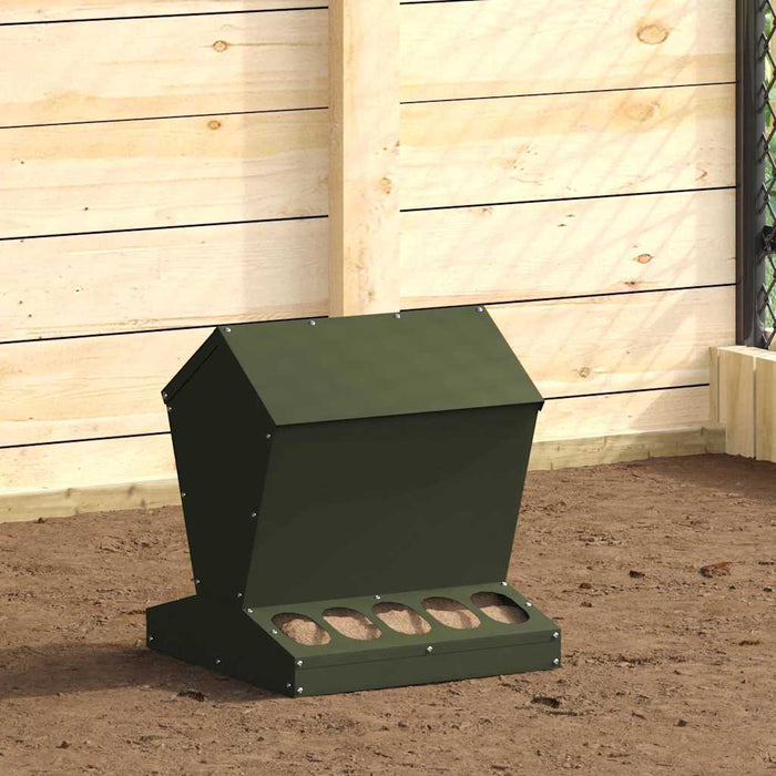 Feeder pentru pui Verde măsliniu 40 x 40 x 45 cm - WALTI WALTI