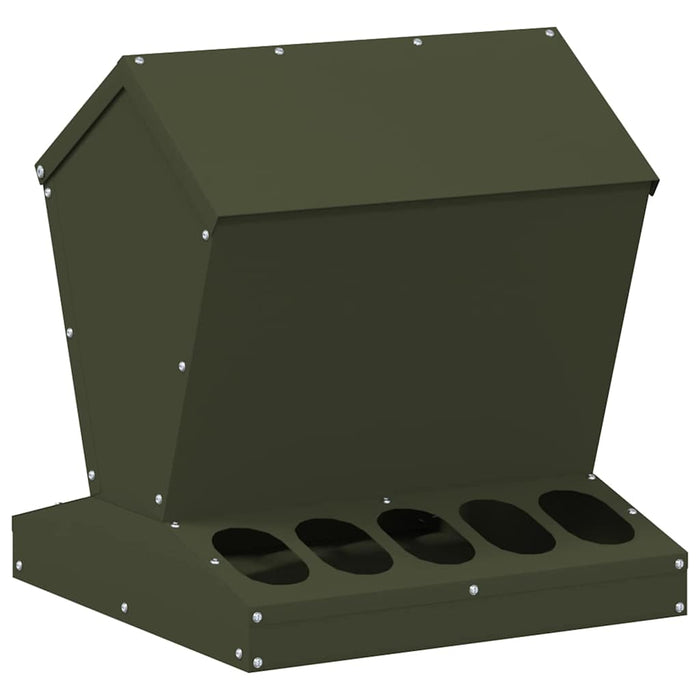Feeder pentru pui Verde măsliniu 40 x 40 x 45 cm - WALTI WALTI