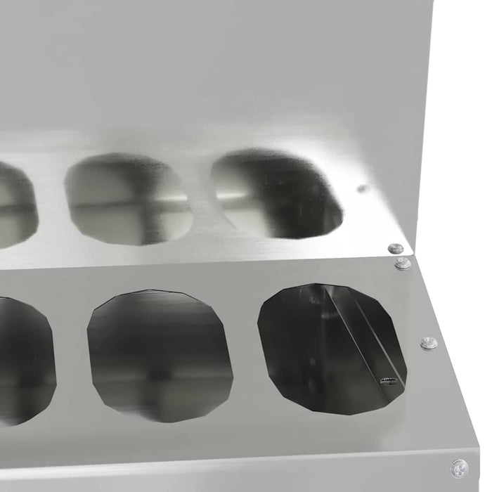 Feeder pentru pui Argintiu 40 x 40 x 45 cm Oțel Galvanizat - WALTI WALTI