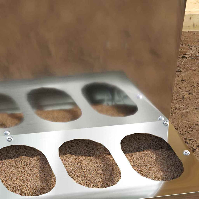 Feeder pentru pui Argintiu 40 x 40 x 45 cm Oțel Galvanizat - WALTI WALTI