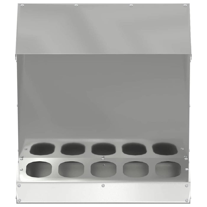 Feeder pentru pui Argintiu 40 x 40 x 45 cm Oțel Galvanizat - WALTI WALTI