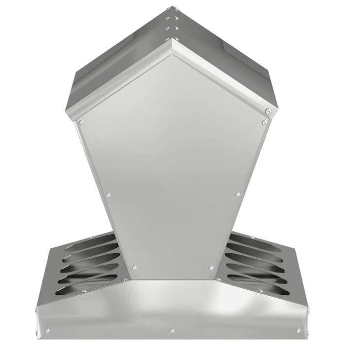 Feeder pentru pui Argintiu 40 x 40 x 45 cm Oțel Galvanizat - WALTI WALTI