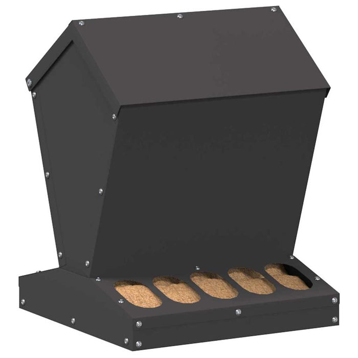Feeder pentru pui Negru 30 x 30 x 39 cm Oțel Laminat la Rece - WALTI WALTI