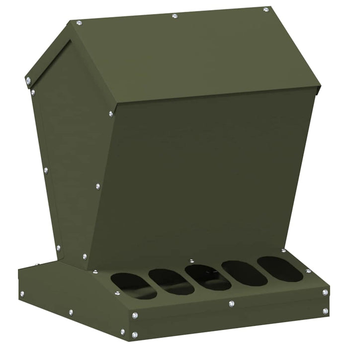 Feeder pentru pui Verde măsliniu 30 x 30 x 39 cm - WALTI WALTI
