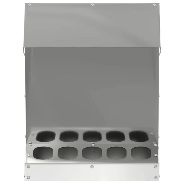 Feeder pentru pui Argintiu 30 x 30 x 39 cm Oțel Galvanizat - WALTI WALTI