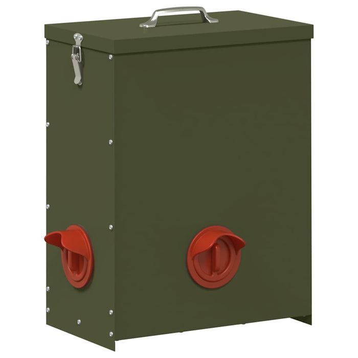 Feeder pentru pui Verde măsliniu 32,5 x 20,5 x 43 cm - WALTI WALTI