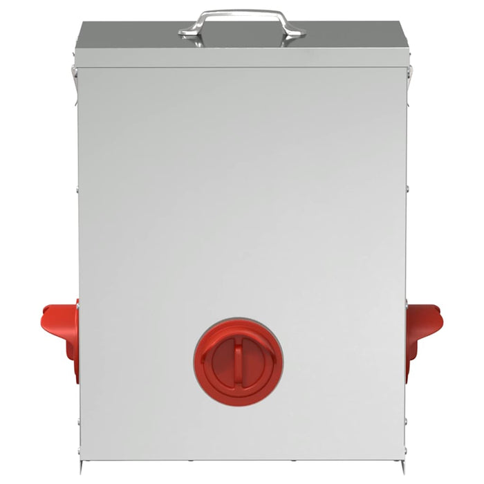 Feeder pentru pui Argintiu 32,5 x 20,5 x 43 cm Oțel Galvanizat - WALTI WALTI
