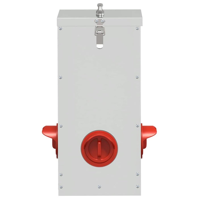 Feeder pentru pui Argintiu 32,5 x 20,5 x 43 cm Oțel Galvanizat - WALTI WALTI