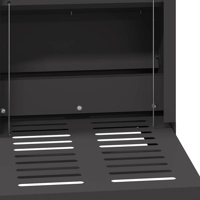 Hrănitor cu pedale pentru pui Negru 25 x 42 x 40 cm - WALTI WALTI