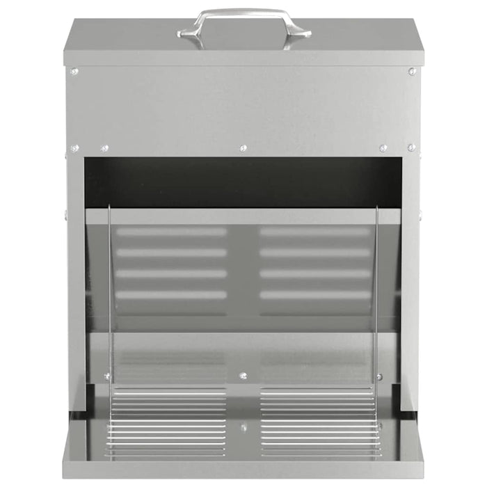 Hrănitor cu pedale pentru pui Argintiu 33 x 42 x 40 cm - WALTI WALTI