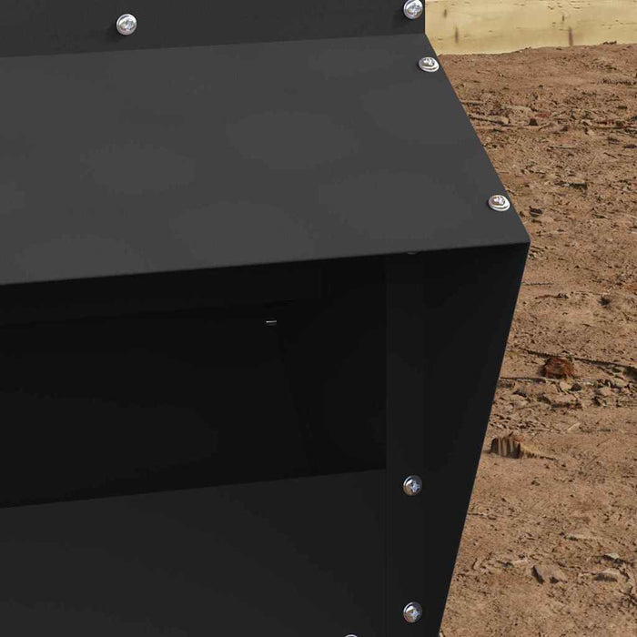 Feeder pentru pui Negru 20 x 25 x 35 cm Oțel Laminat la Rece - WALTI WALTI