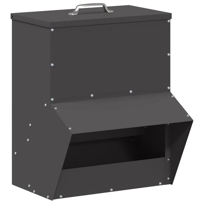 Feeder pentru pui Negru 20 x 25 x 35 cm Oțel Laminat la Rece - WALTI WALTI