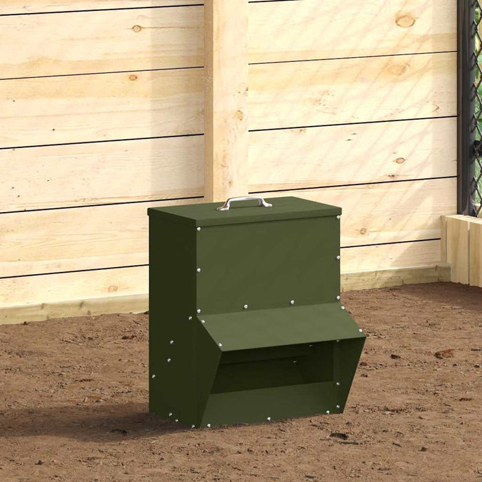 Feeder pentru pui Verde măsliniu 20 x 25 x 35 cm - WALTI WALTI