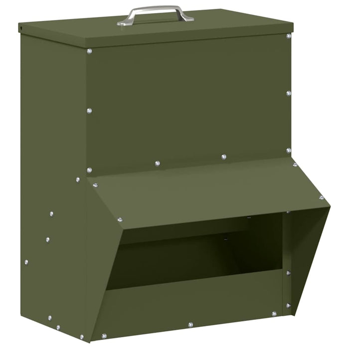 Feeder pentru pui Verde măsliniu 20 x 25 x 35 cm - WALTI WALTI