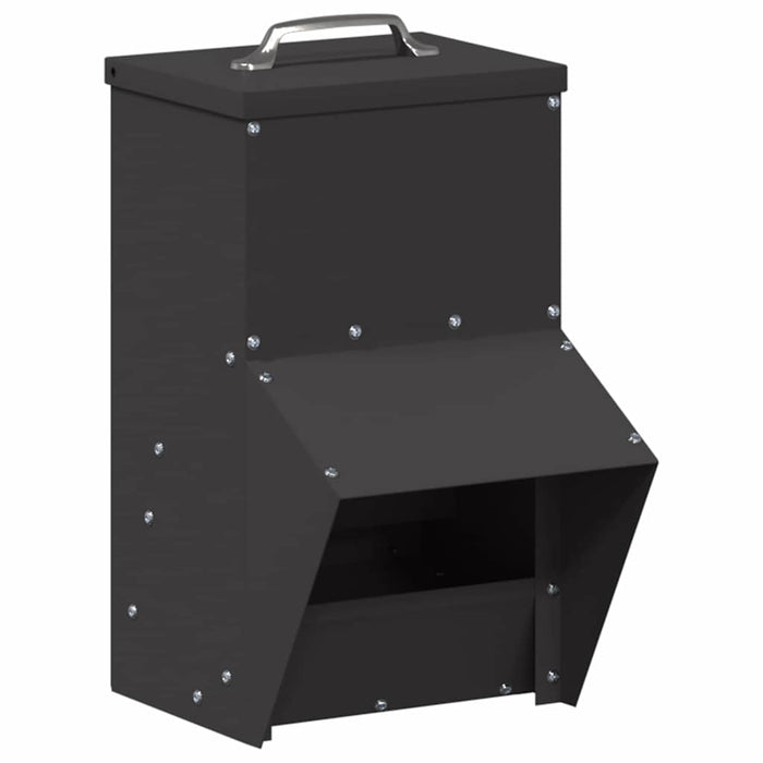 Feeder pentru pui Negru 20 x 25 x 35 cm Oțel Laminat la Rece - WALTI WALTI