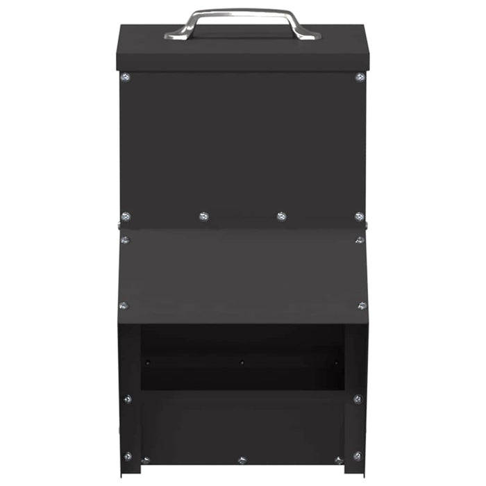 Feeder pentru pui Negru 20 x 25 x 35 cm Oțel Laminat la Rece - WALTI WALTI