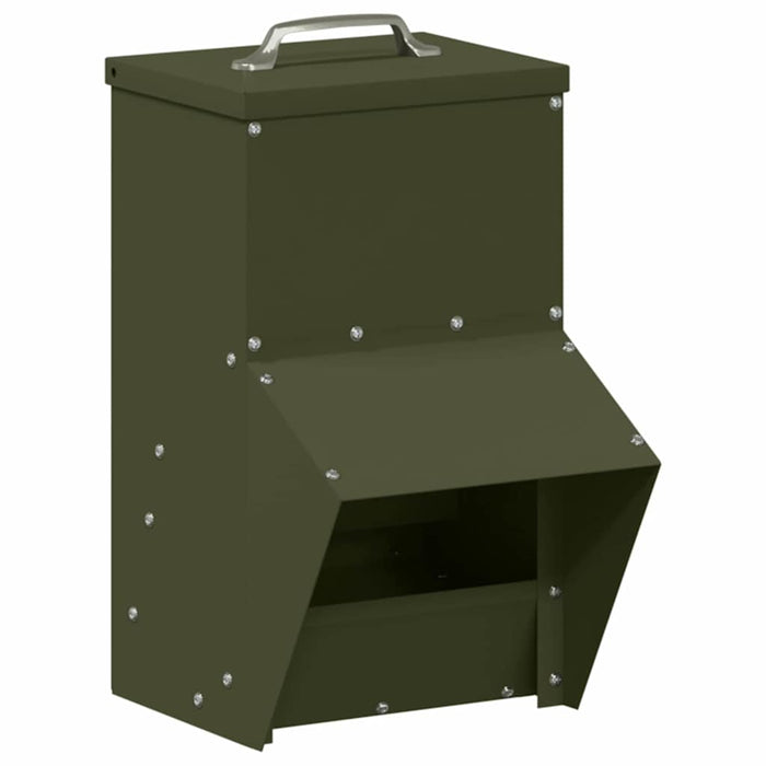 Feeder pentru pui Verde măsliniu 20 x 25 x 35 cm - WALTI WALTI