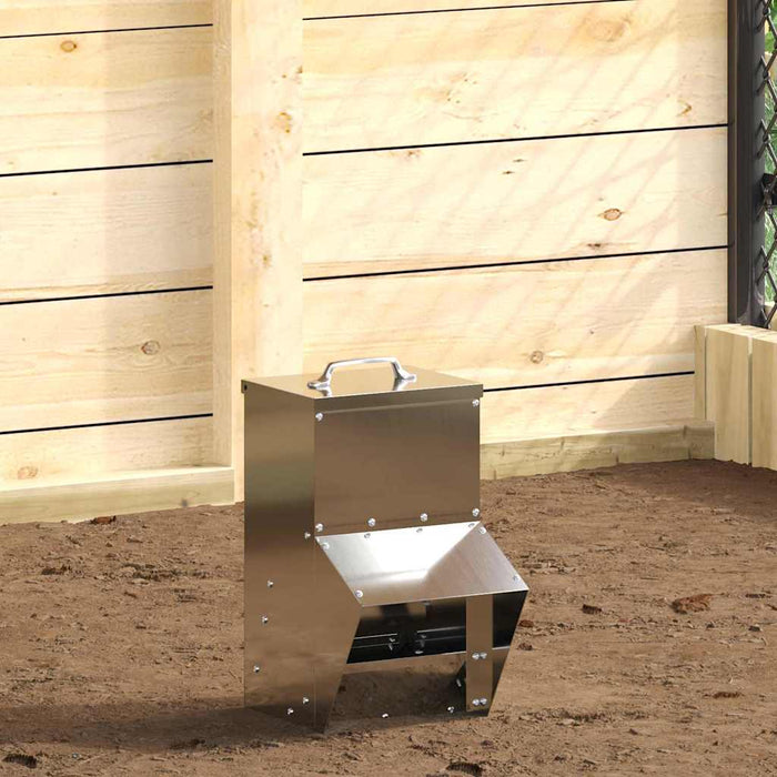 Feeder pentru pui Argintiu 20 x 25 x 35 cm Oțel Galvanizat - WALTI WALTI