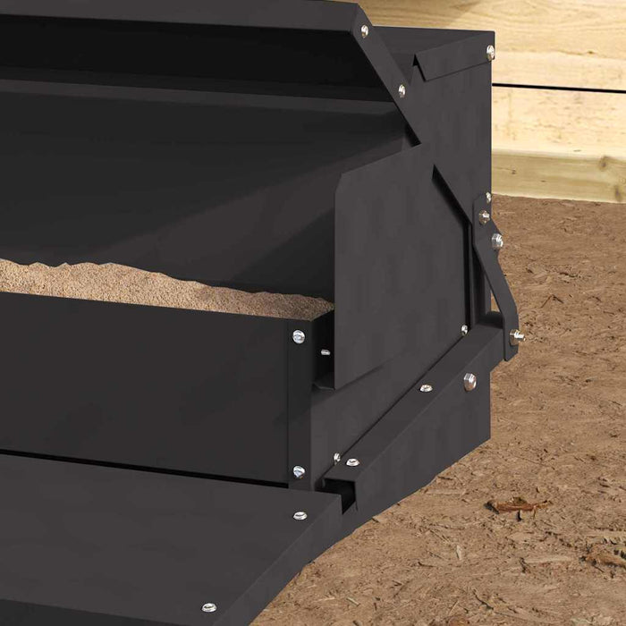 Hrănitor cu pedale pentru pui Negru 50 x 40 x 29 cm - WALTI WALTI