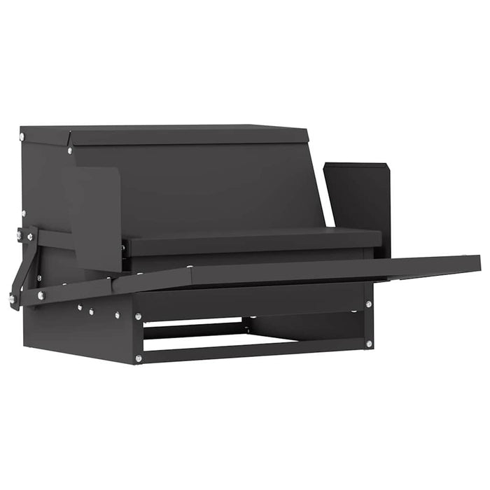 Hrănitor cu pedale pentru pui Negru 50 x 40 x 29 cm - WALTI WALTI