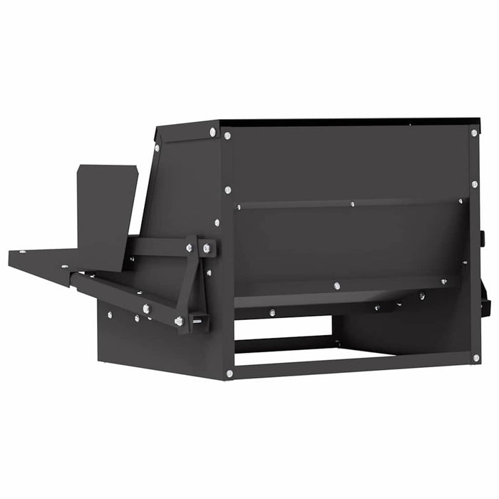 Hrănitor cu pedale pentru pui Negru 50 x 40 x 29 cm - WALTI WALTI