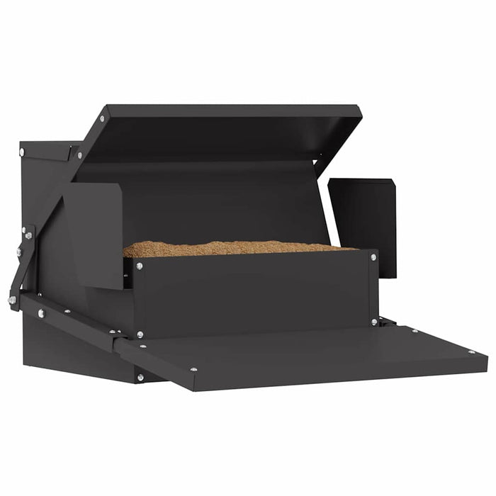 Hrănitor cu pedale pentru pui Negru 50 x 40 x 29 cm - WALTI WALTI