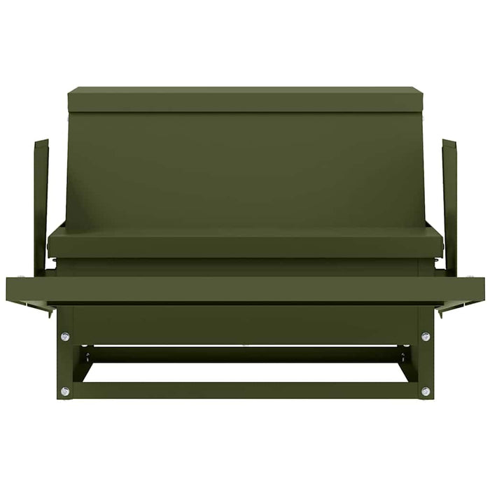Hrănitor cu pedale pentru pui Verde măsliniu 50 x 40 x 29 cm - WALTI WALTI